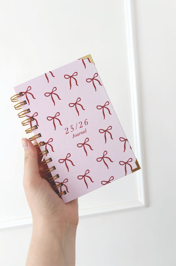 78/PINK BOWS/ROKOVNIK A5 (155X220) - zlatni kutovi